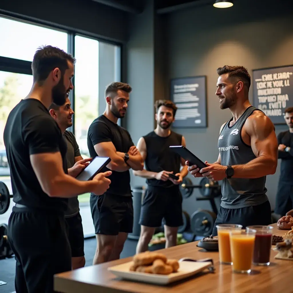 Hombre cocinando una comida saludable con verduras y proteínas magras.